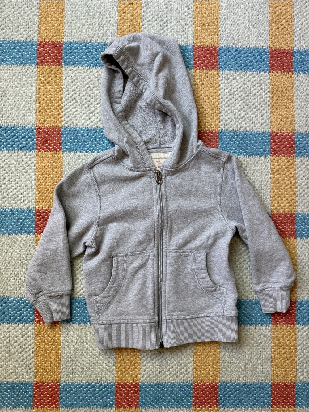 Hanna Andersson Gray Zip-Up Hoodie Sweatshirt